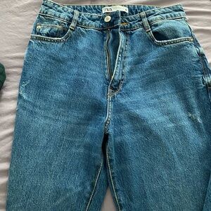 Zara mom high rise jeans medium wash